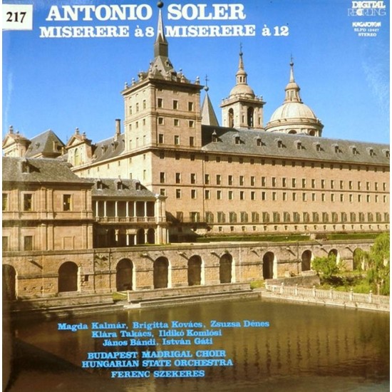 Пластинка Antonio Soler Miserere A 8 & Miserere A 12