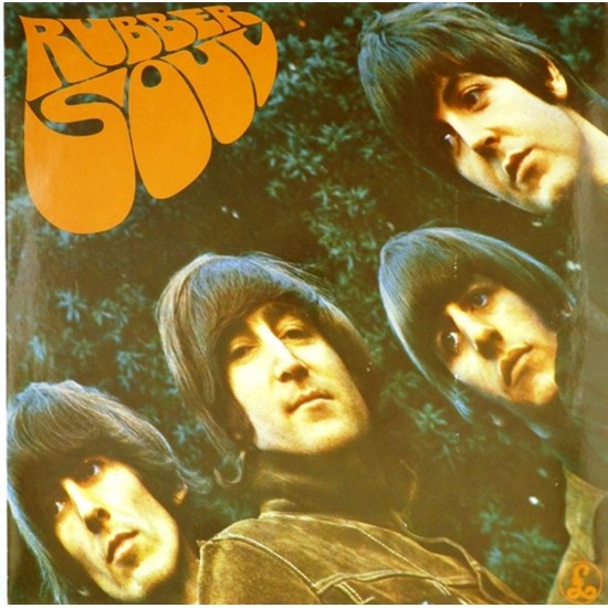 Пластинка Beatles Rubber Soul (Повреждена наклейка на пятаке второй стороны)