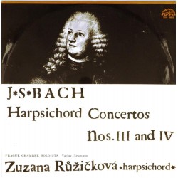 Пластинка J.S. Bach. Prague Chamber Soloists, Vaclav Neumann, Zuzana Ruzickova Harpsichord Concertos Nos. III And IV