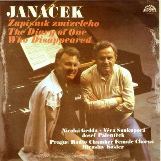 Пластинка Nicolai Gedda (tenor), Vera Soukupova (alto), Jizef Palenicek (piano) Leos Janacek